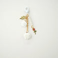 Rose Camellia Resin Alloy Keychain Pendant Apparel & Accessories Claire & Clara White