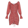 Rose Elastic Long Sleeve Irregular Dress Dresses Claire & Clara