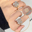 Rotatable Four-Leaf Clover Ring Rings Claire & Clara