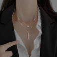Round Shiny Full Zircon Long Pendant Necklaces Necklace > choker necklace > choker > gold necklace > gold choker necklace > chokers for women > butterfly necklace > diamond choker > butterfly chain > gold butterfly necklace > butterfly choker > diamond choker necklace > diamond butterfly necklace Claire & Clara