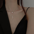 Round Shiny Full Zircon Long Pendant Necklaces Necklace > choker necklace > choker > gold necklace > gold choker necklace > chokers for women > butterfly necklace > diamond choker > butterfly chain > gold butterfly necklace > butterfly choker > diamond choker necklace > diamond butterfly necklace Claire & Clara