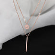 Round Shiny Full Zircon Long Pendant Necklaces Necklace > choker necklace > choker > gold necklace > gold choker necklace > chokers for women > butterfly necklace > diamond choker > butterfly chain > gold butterfly necklace > butterfly choker > diamond choker necklace > diamond butterfly necklace Claire & Clara Rose Gold