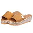 Roxy Espadrille Slip On Wedge Sandals Shoes Claire & Clara Yellow 5