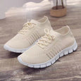 Ruby Casual Breathable Flying Weaving Running Sneaker Shoes Claire & Clara Beige US 4.5