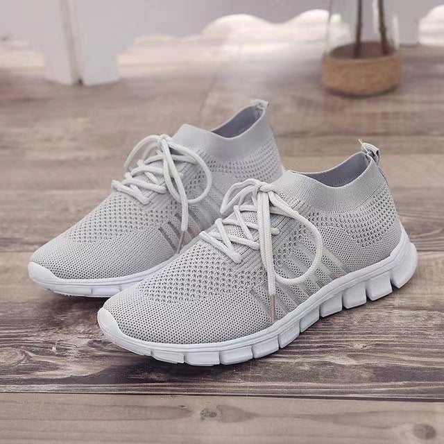 Ruby Casual Breathable Flying Weaving Running Sneaker Shoes Claire & Clara Grey US 4.5