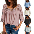 Ruby Lace Crochet Square Collar Top Top Claire & Clara