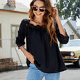Ruby Lace Crochet Square Collar Top Top Claire & Clara