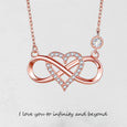 S925 Sterling Silver Infinity Love Necklace Necklaces Claire & Clara Rose Gold