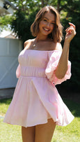 Sadie Puff Sleeve Off Shoulder Mini Dress Dresses Claire & Clara