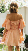Sadie Puff Sleeve Off Shoulder Mini Dress Dresses Claire & Clara