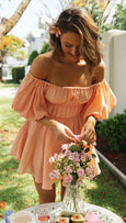 Sadie Puff Sleeve Off Shoulder Mini Dress Dresses Claire & Clara