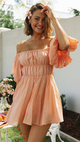 Sadie Puff Sleeve Off Shoulder Mini Dress Dresses Claire & Clara