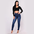 Sara Casual High Stretch Leggings Jeans Claire & Clara Dark Blue S