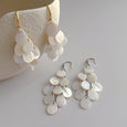 Shell Teardrop Tassel Earrings Earrings Claire & Clara