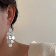 Shell Teardrop Tassel Earrings Earrings Claire & Clara