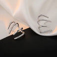 Shiny Crystal Earrings Necklaces Claire & Clara Silver