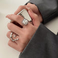 Silver Twisted Pearl Ring Rings Claire & Clara