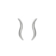 Simple Silver Wave Earrings Earrings Claire & Clara