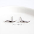 Simple Silver Wave Earrings Earrings Claire & Clara