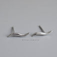 Simple Silver Wave Earrings Earrings Claire & Clara