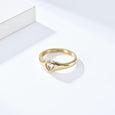 Simple Style Heart Diamond Ring Ring Claire & Clara