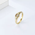 Simple Style Heart Diamond Ring Ring Claire & Clara Gold 5