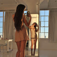 Sleeveless Bright Silk Diamond Mini Dress Dresses Claire & Clara