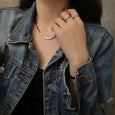 Small Cube Snake Bone Clavicle Necklace Necklace Claire & Clara