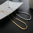 Small Cube Snake Bone Clavicle Necklace Necklace Claire & Clara