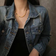 Small Cube Snake Bone Clavicle Necklace Necklace Claire & Clara