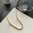 Small Cube Snake Bone Clavicle Necklace Necklace Claire & Clara