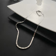 Small Cube Snake Bone Clavicle Necklace Necklace Claire & Clara Silver