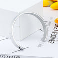 Smooth Stainless Steel C-shaped Bracelet Bracelets Claire & Clara
