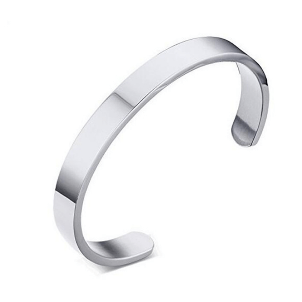 Smooth Stainless Steel C-shaped Bracelet Bracelets Claire & Clara