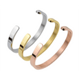 Smooth Stainless Steel C-shaped Bracelet Bracelets Claire & Clara