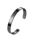 Smooth Stainless Steel C-shaped Bracelet Bracelets Claire & Clara Black
