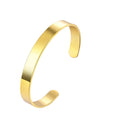 Smooth Stainless Steel C-shaped Bracelet Bracelets Claire & Clara Gold