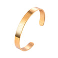 Smooth Stainless Steel C-shaped Bracelet Bracelets Claire & Clara Rose Gold