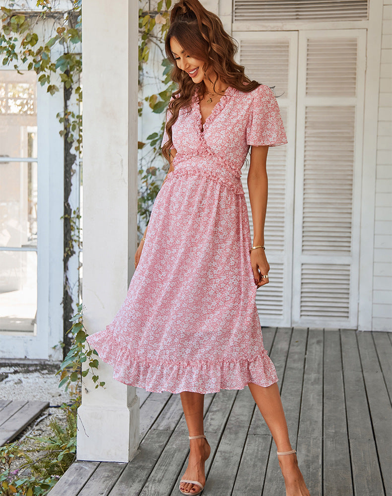 Sofia Floral Dream Bohemian Midi Dress Dresses Claire & Clara