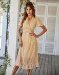 Sofia Floral Dream Bohemian Midi Dress Dresses Claire & Clara