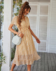 Sofia Floral Dream Bohemian Midi Dress Dresses Claire & Clara