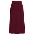 Solid Color Wool Slit High Waist Long Skirt Bottoms Claire & Clara Wine US 2 