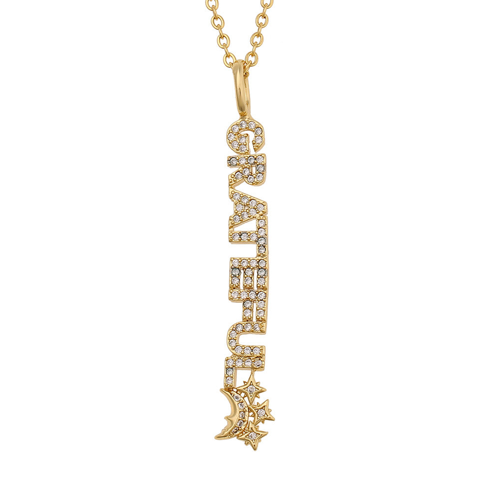 Sparkling Diamond Wish Letter Necklace Necklace Claire & Clara