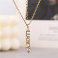 Sparkling Diamond Wish Letter Necklace Necklace Claire & Clara Lucky
