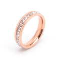 Sparkling Zirconia Eternity Ring Claire & Clara Rose Gold US 5