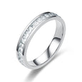 Sparkling Zirconia Eternity Ring Claire & Clara Silver US 5