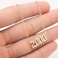Special Year Stainless Steel Necklace Necklace Claire & Clara Gold 1980