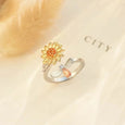 Spinner Sunflower Mood Ring Rings Claire & Clara