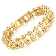 Sprocket Bicycle Chain Bracelet Bracelet Claire & Clara Gold 20cm
