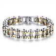 Sprocket Bicycle Chain Bracelet Bracelet Claire & Clara Steel Gold 20cm